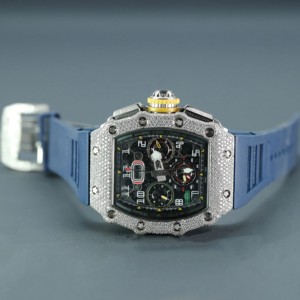 High End Luxury Stainless Steel Diamond Quartz Eco-Friendly Hiphop Custom Shaped <b>Automatic</b> Mens Business Sports Watch - Product Image 2
