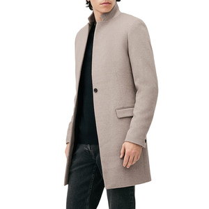 Manteau long en laine noir pour homme, dernier design, haute qualité, chaud et élégant, pour l'hiver. - Product Image 5