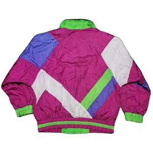 Chaqueta Anorak Deportiva Cortavientos Vintage con Bloques de Color, Cremallera y Logotipo Personalizado, de Nylon, para Correr, Venta al por Mayor - Product Image 2