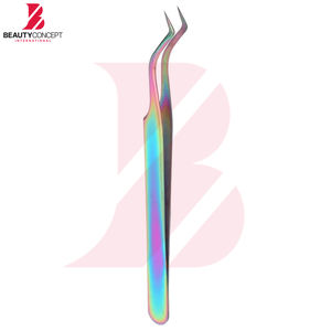Pinces à cils multicolores, outils de maquillage de beauté en acier inoxydable, pinces pour extensions de cils volumineuses - Product Image 5