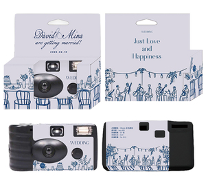Cámara Desechable Personalizada LOMOPIE de 35 mm de un Solo Uso, Película Plástica, Enfoque Fijo con Flash, Batería AA, Artículos para Bodas - Product Image 1