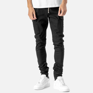 High Quality Men Cargo Trousers Custom Lightweight <b>Elastic</b> Waist Casual Workwear Long Lasting Comfortable Cargo Pants - Product Image 5