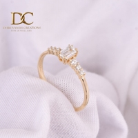 Anillo de Boda de Oro Sólido de 14 Quilates con Diamante Cultivado en Laboratorio para Mujer, Corte Brillante, Certificado IGI, Diseño de Lujo
