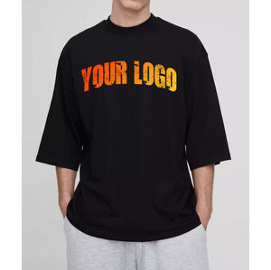 เสื้อยืดแขนสั้นผู้ชายขายส่ง สไตล์ลำลอง ขายดี ผ้าเจอร์ซีย์คอตตอน 100% ระบายอากาศได้ดี พิมพ์ลายคุณภาพสูง สีพื้น - Product Image 4