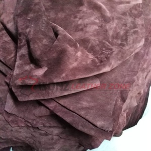 Green Calf Suede Leather Cow <b>Split</b> 100% Genuine Water Resistant ISONZ Leather for Garment & Bag Custom Products and Colors - Product Image 2