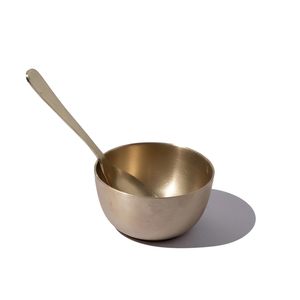 Bol Kansa Pur avec Cuillère, Katori Ayurvédique en Bronze, pour Manger des Glaces et des Desserts, Artisanat en Laiton Écologique - Product Image 1