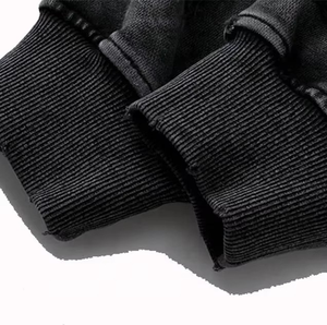 Sweat à capuche décontracté pour homme, design personnalisé, effet vieilli, logo personnalisé, style streetwear oversize, sweats à capuche pour homme - Product Image 4