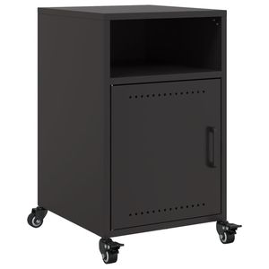 ชุดตู้ข้างเตียงเหล็กแผ่นรีดเย็นสีดำขนาดกลาง 2 ชิ้น - Product Image 6