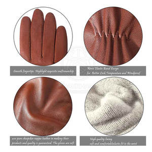 Guantes de Cuero de Alta Calidad, Suaves al Tacto, Material Transpirable, Protección Cómoda para las Manos, para Viajes y Trabajo - Product Image 2