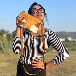 กระเป๋าถือหนังวัวคาดผมมีลายสไตล์ตะวันตก, สินค้ามาใหม่กระเป๋าสะพายไหล่กระเป๋าถือหนังคุณภาพสูงใช้งานได้หลากหลาย - Product Image 4