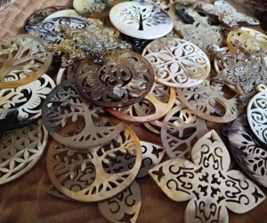 Juego de Joyería con Forma de Corazón, Clásico, Vintage, Unisex, Joyería de Moda, Regalo para Bodas y Fiestas, Hecho a Mano con Hueso y Cuerno de Búfalo - Product Image 3