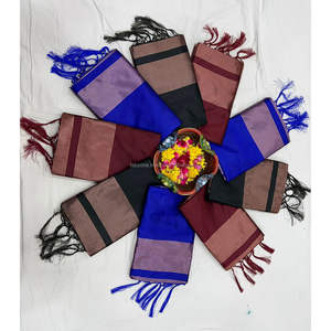 HERMOSO RICO PALLU & JACQUARD TRABAJO EN TODO EL SAREE - Product Image 1