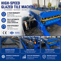 Machine de formage de tuiles émaillées entièrement automatique à grande vitesse, machine de fabrication de tôles de toiture en acier coloré avec contrôle PLC CE ISO9001