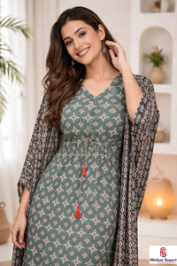 Women Printed <b>Kaftan</b> Dress Loose Fit Soft Fabric Beach Wear <b>Summer</b> Cover Up Resort Island Vacation Wholesale Supply - Product Image 3