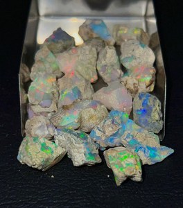 Opale de feu naturelle Welo, opale brute éthiopienne, pierre précieuse multicolore, cristal pour la fabrication de bijoux, pierre en vrac - Product Image 5