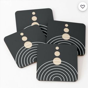 Nordic Style Insulated Drink Coasters Luxury Minimalist Art Coaster Set <b>for</b> Housewarming Gift Sandstone <b>Table</b> Protection Mats - Product Image 4