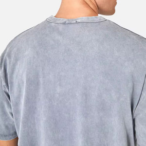 ผู้ผลิตเสื้อยืดผู้ชายแบบฟอกสีจากปากีสถาน ผ้าฝ้าย 100% คุณภาพสูง ระบายอากาศได้ดี เป็นมิตรกับสิ่งแวดล้อม บริการ OEM/ODM รับผลิตตามแบบ เสื้อผ้าลำลอง - Product Image 5