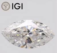 RCK Global Lot de diamants de laboratoire synthétiques taille marquise Infinity Horizon 12x6mm, 1,5ct+, D VVS CVD, Solitaire Majestueux et de Présence