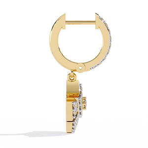Pendientes de Aro ZISMA para Mujer, Estilo Art Deco, con Diamantes CVD de Laboratorio, Chapados en Oro de 18K, Tipo Araña, para Regalo - Product Image 2