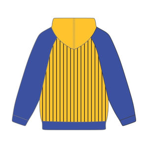 เสื้อฮู้ดดี้สีน้ำเงินลายทางแบบแร็กแลน ยี่ห้อ Sigma Gamma Rho รุ่น Gold Body  สำหรับชมรม SGRho  เสื้อผ้าสั่งทำพิเศษ Divine Nine HBCU - Product Image 3