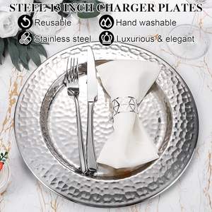 Plato de plástico resistente reutilizable, elegante, para decoración de mesas de banquete - Product Image 4