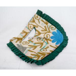 Suzani Pattern Cotton Embroidery Clutch <b>Bag</b> with Magnetic Closure <b>Medium</b> Size for Women Wholesale for Exporters - Product Image 4
