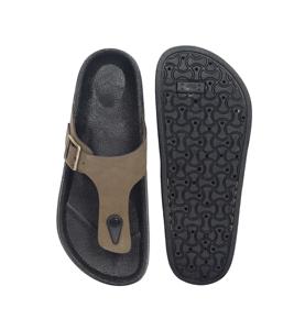 Men’s Casual Buckle Slide <b>Sandals</b>, Open Toe Comfort Slippers, Adjustable Strap with Textured Rubber Sole for Everyday Wear - Product Image 6