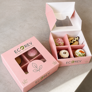 Factory Direct Sale Paper Slide <b>Box</b> Tray Bakery Pastry Cupcake Donuts Hot Dog Paper Packaging <b>Cookie</b> <b>Box</b> with Dividers Window - Product Image 5