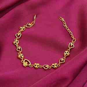 กำไลข้อมือทองชุบไมโคร 14K 18K 24K แบบขายส่ง ดีไซน์รูปหัวใจ ของขวัญวันวาเลนไทน์ เครื่องประดับแฟชั่น - Product Image 1