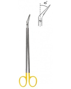 Tijeras Vasculares Potts con Punta Fina Angulada, Instrumento Quirúrgico de Acero Inoxidable para Arteriotomía y Disección Vascular - Product Image 2