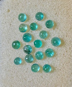 Esmeraldas Zambianas Naturales Certificadas, Cabujones Redondos, Piedras Preciosas Verdes Sueltas para Joyería, Anillos, Colgantes, Alta Calidad - Product Image 6