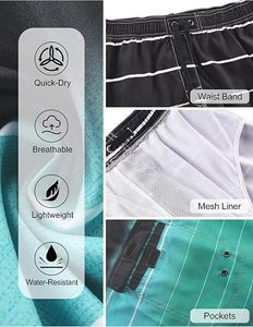 Men's Turtle Print Board Shorts Polyester/Cotton Stretch Quick Dry Drawstring Waist Casual Swimwear Pockets <b>Mid</b> Length Bermuda - Product Image 4
