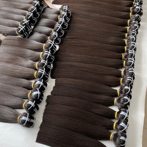 Best Quality 100% Raw Cuticle Aligned Vietnamese Human <b>Hair</b> Extensions 30 Inches Lace Machine Weft Double Drawn Quality Bundles - Product Image 3