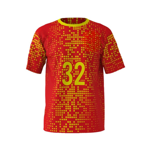 เสื้อฟุตบอลลายทางผู้ชาย พิมพ์ลายด้วยความร้อน คอกลม แขนสั้น ระบายอากาศได้ดี - Product Image 5