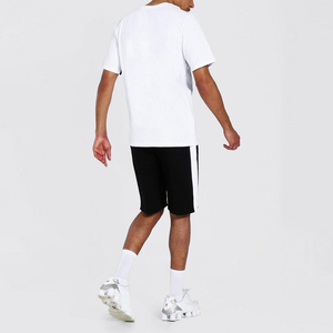 Customized 100% Cotton Solid Printed Breathable Summer <b>Set</b> Men Regular Fit Hip Hop Streetwear Eco-Friendly Summer 2-Piece - Product Image 3