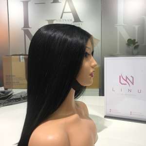 Extensiones de cabello humano liso de hueso negro azabache vietnamita de alta calidad 100% al por mayor extremos doblemente dibujados para tejer - Product Image 6