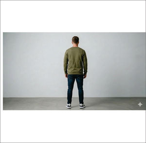 เสื้อสเวตเชิ้ตคอกลมผ้าฝ้าย ราคาขายส่ง ทรงปกติ เสื้อผ้าลำลองสำหรับฤดูหนาว ผลิตเสื้อผ้าตามสั่ง พร้อมปักโลโก้ เสื้อสเวตเชิ้ตผู้ชาย - Product Image 2