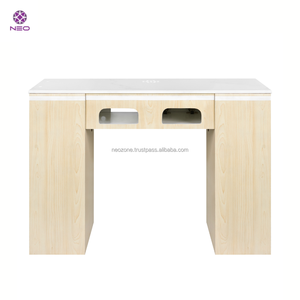 Tables de manucure modernes et élégantes en contreplaqué MDF, écologiques, de luxe, fabriquées au Vietnam, pour salons de manucure minimalistes haut de gamme, avec bar à ongles. - Product Image 1