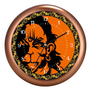 Horloge murale promotionnelle Royal Hanuman Ji avec impression pour salon - Décoration de luxe pour la Saint-Valentin et Noël - Product Image 1