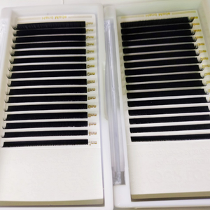 ผ้าไหมเกาหลีขนมิงค์ระดับพรีเมี่ยมสีดำหรูหราแบรนด์ของตัวเองขยายได้ง่าย30มม. แบบมืออาชีพขายส่ง - Product Image 1