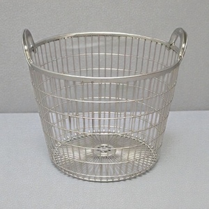 Metal <b>Wire</b> <b>Storage</b> <b>Basket</b> With Handles Circle Shape Simple Style Multi Purpose Neatening Organizer - Product Image 4