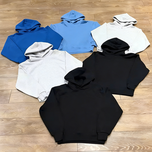 Sudaderas con capucha para hombre, gruesas, extragrandes, cómodas, elegantes, estilo urbano, con estampado puff y pedrería - Product Image 2