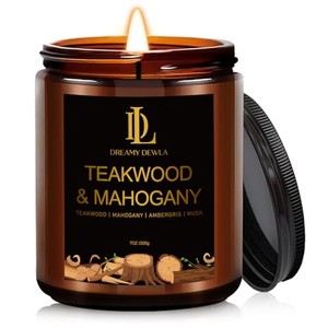 Teakwood Mahogany Scented <b>Candle</b> Wholesale | Luxury Home Fragrance <b>Bulk</b> - Product Image 1