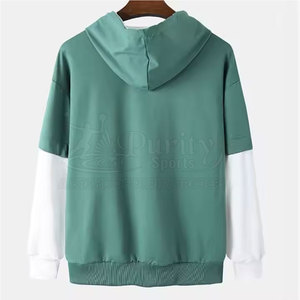 Sudadera con capucha y cremallera para hombre, manga larga, informal, para gimnasio, fitness, tallas grandes, otoño, estampado personalizado, antipilling, algodón, poliéster, servicio OEM - Product Image 2