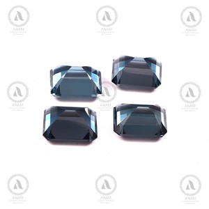 Natural <b>London</b> Blue Topaz Octagon 9x11mm Faceted Loose Gemstone AAA Quality Emerald Cut Deep Blue Gem for Ring Setting Jewelry - Product Image 3