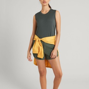 Camiseta sin Mangas para Mujer, Cuello Redondo, Color Sólido, Tejido de Punto, Secado Rápido, Estilo Deportivo, Largo Regular, 100% Poliéster - Product Image 6