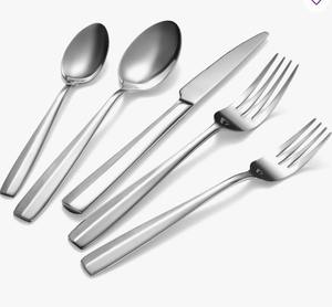 Ensemble de couverts en acier inoxydable de qualité supérieure, 20 pièces, pour 4 personnes (fourchettes, cuillères et couteaux), compatible lave-vaisselle, au meilleur prix - Product Image 1