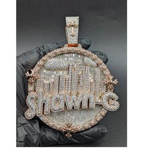 Elegante Colgante de Moissanita Chapado en Plata 925, Amuleto de Lujo, Joyería Hip Hop, Brillante, Unisex, Regalo para Mujer - Product Image 1