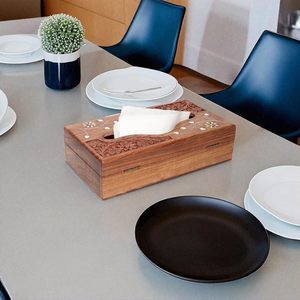 Boîte à mouchoirs en bois, support de mouchoirs écologique, boîte à mouchoirs pour voiture, maison ou bureau - Design élégant et durable pour garder vos mouchoirs bien rangés - Product Image 2