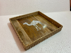 Plateau de rangement en bois de luxe par Decor World Expo - Product Image 4